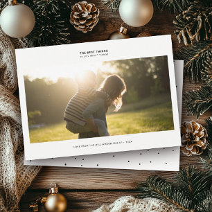 Modern Gratitude Quote Photo Holiday Dots