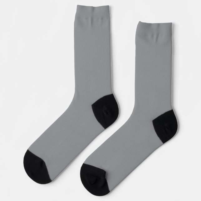 ​Modern Gray and Black Patterned Socks (Left)