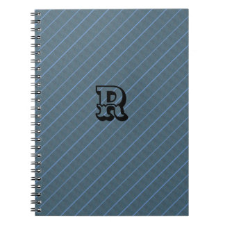 MODERN GRAY BLUE CUTE Spiral Photo  Notebook