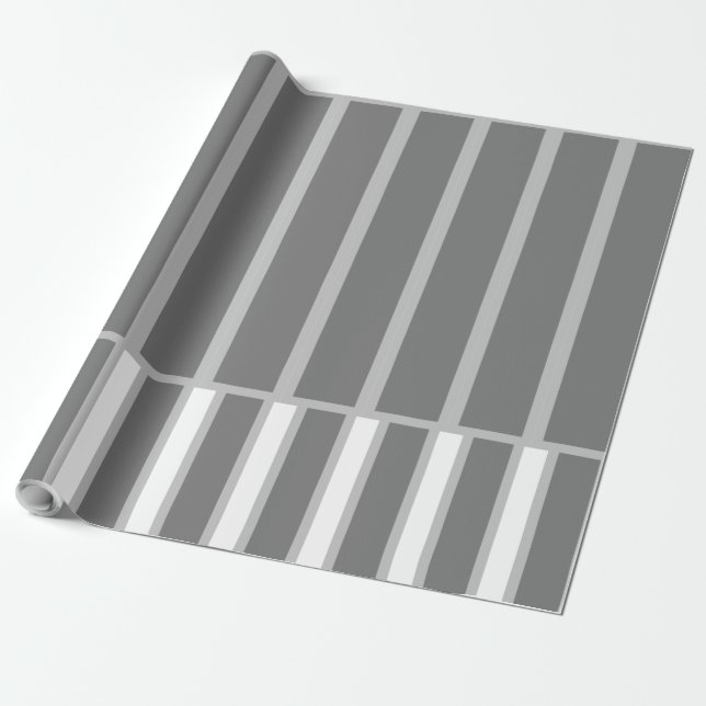 MODERN GRAY LIGHT GRAY WRAPPING PAPER (Unrolled)