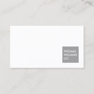 MODERN GRAY SQUARE Designer Business Card
