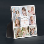 Modern Great Grandma 8 Photo Collage Heart Plaque<br><div class="desc">Create your own 8-photo collage for your wonderful great-grandmother with this black and white modern plaque. It features the heartfelt message, "World's greatest Great Grandma" and a simple pink heart. Ideal for a birthday or Christmas gift, this plaque can be personalised with pictures of favourite great-grandchildren, transforming it into a...</div>