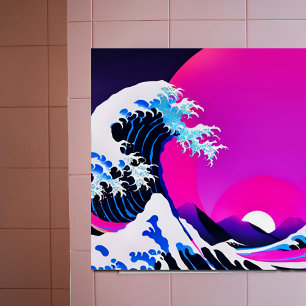modern great wave poster