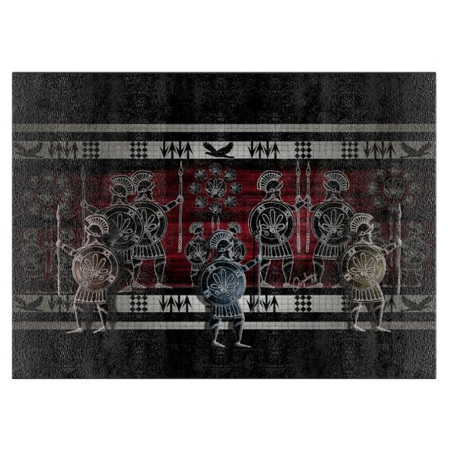 Modern Greek Black Figure Cutting Board (Front)