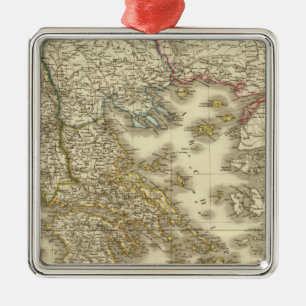 Modern Greek Islands, Albania, Macedonia Metal Ornament