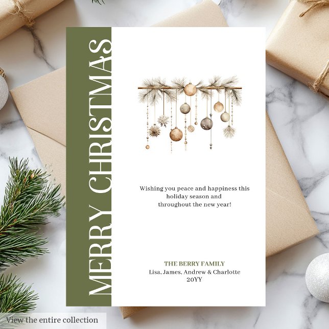 Modern green and gold Christmas greeting card (Modern green and gold Christmas greeting card

)