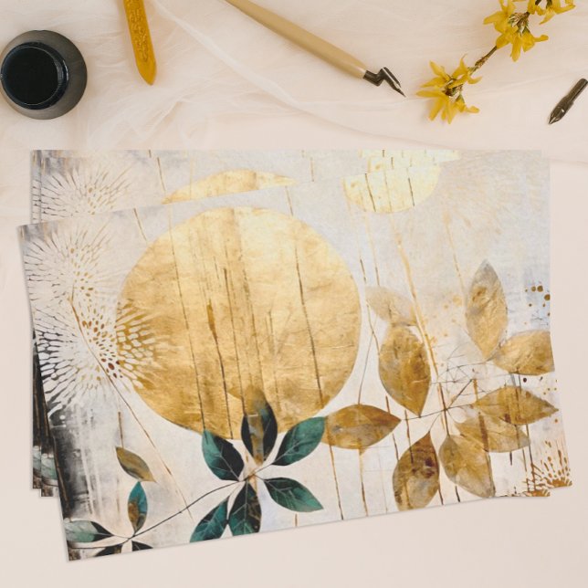 Modern Green and Gold Tissue Paper (Creator Uploaded)