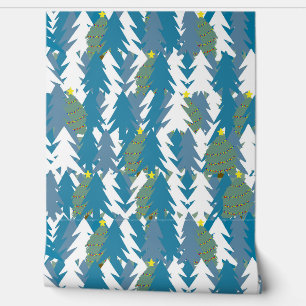 Modern, green and white christmas wallpaper