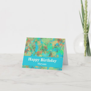 Modern Green and Yellow Drops Abstract Design Busi Card