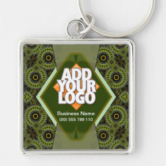 Modern Green Artistic Wheel Keychain