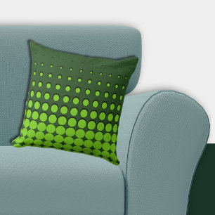 Modern Green Ascending Halftones Cushion
