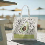 Modern Green Avocado Personalised Name  Tote Bag<br><div class="desc">Modern Green Avocado Personalised Name</div>
