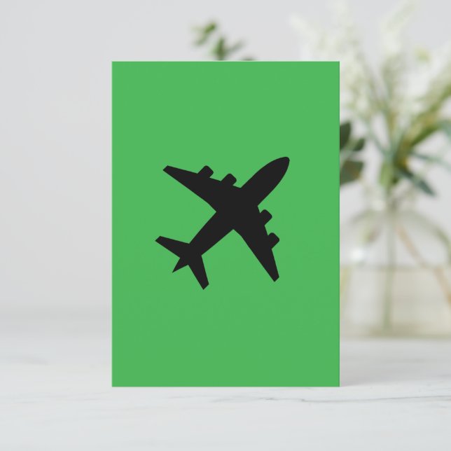 Modern Green Background | Minimalist Neon Design Enclosure Card (Standing Front)