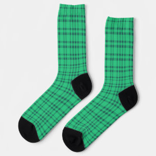 Modern Green & black Pattern Socks