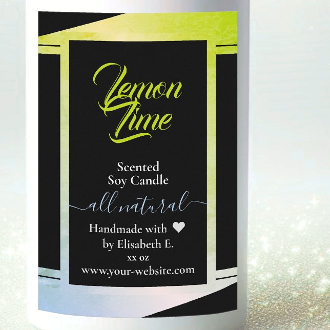 Modern Green Blue Product Candle Packaging Label (Creator Uploaded)