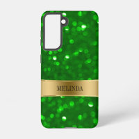 Modern Green Bokeh Glitter Case-Mate iPhone Case