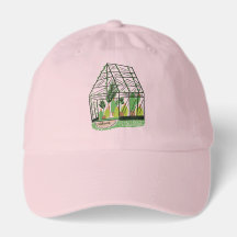 Modern Green Botanical Green House Pink