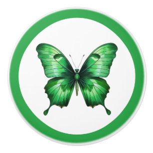 Modern Green Butterfly Pretty Girl's Drawer Knob