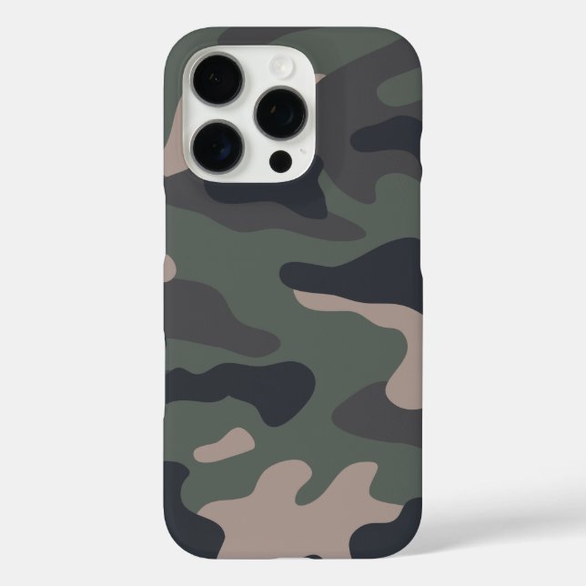 Modern Green Camo Pattern Case-Mate iPhone Case (Back)