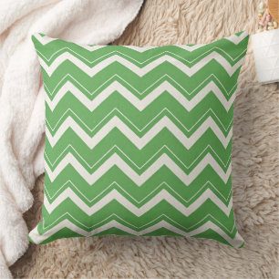 Modern Green Chevron Pattern St. Patrick's Day Cushion