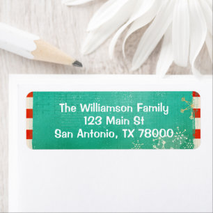 Modern Green Christmas Return Address Label