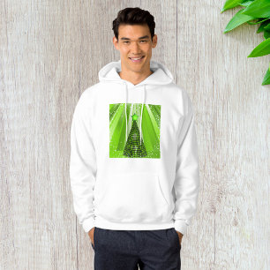 Modern Green Christmas Tree with Star  Hoodie