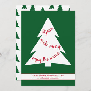 Modern Green Christmas Trees Holiday Script