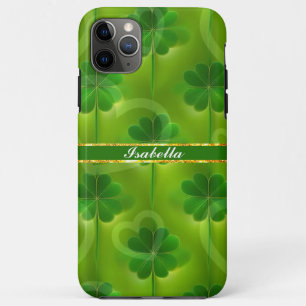 Modern Green Clover 4 Lists Collection iPhone 11 Pro Max Case