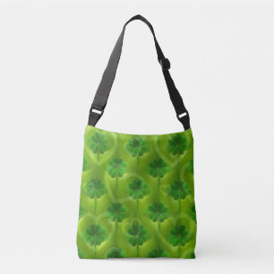 Modern Green Clover 4 Lists Collection Crossbody Bag