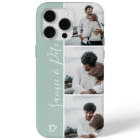 Modern green couple names 3 photos collage grid