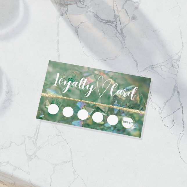 Modern Green Crystal Customer Loyalty Card (Creator Uploaded)