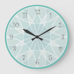 Modern Green Decorative Pattern Large Clock