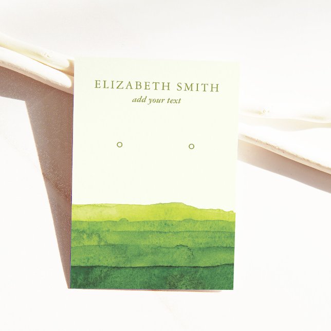 Modern Green Earring Display Card  (Creator Uploaded)