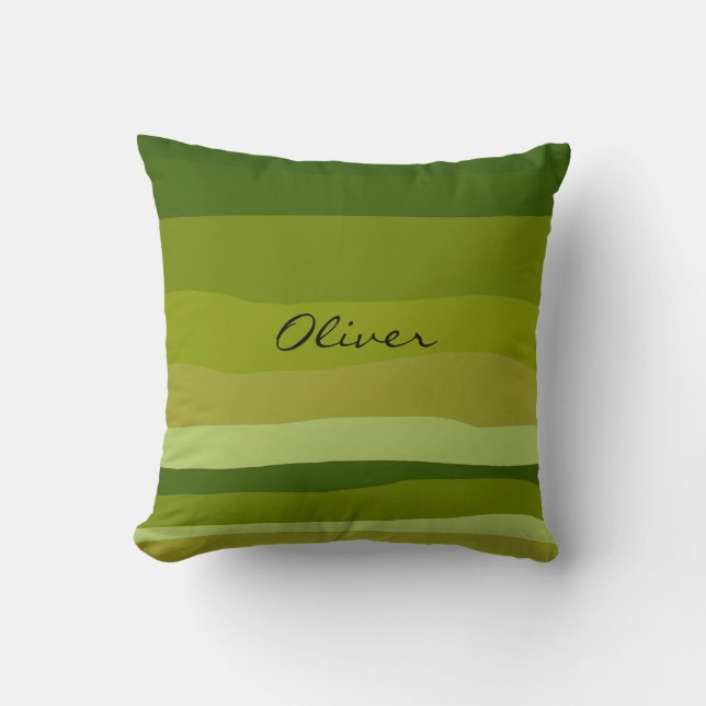 Modern Green Earth Tone Desert Cushion (Front)