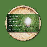 Modern Green Energy Light Bulb Grass
