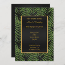 MODERN GREEN FERN BOTANICAL BLACK ALL OCCASION