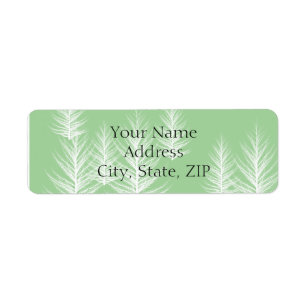 Modern Green Forest Anniversary Return Address Label