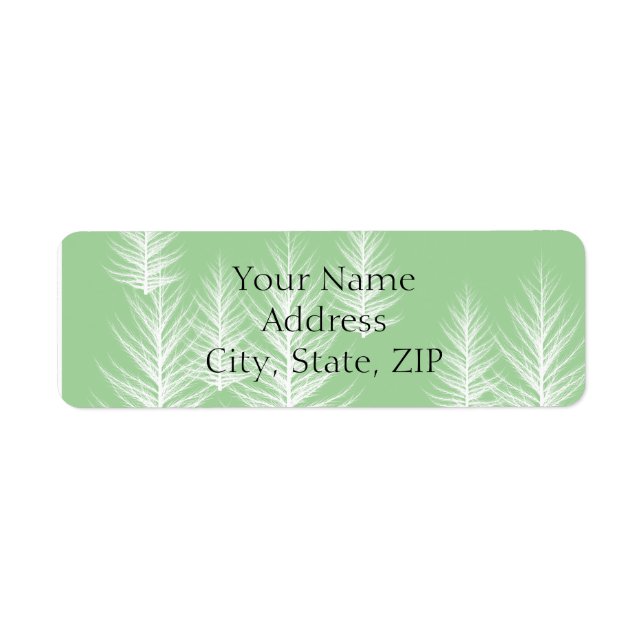 Modern Green Forest Anniversary Return Address Label (Front)