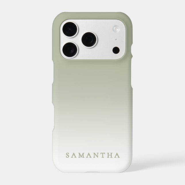 Modern Green Gradient Minimal Trendy Personalized (Back)