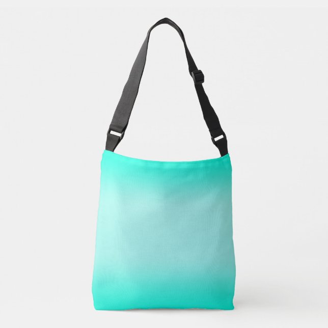 Modern Green gradient Watercolor nature pattern Crossbody Bag (Front)