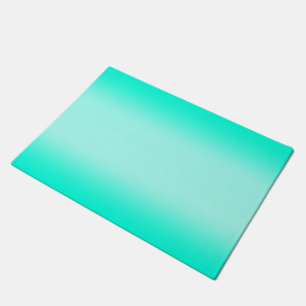 Modern Green gradient Watercolor nature pattern Doormat