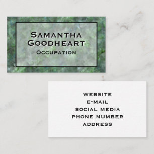 Modern green granite marble stone  business card
