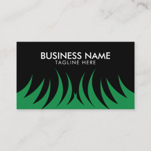 Modern Green Grass Cutting Lawn Care Services Business Card