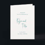 Modern Green Handwritten Script Elegant Wedding Program<br><div class="desc">Elegant wedding program featuring a simple and classic design with your names in a modern script and your details in a combination of traditional serif and italic fonts.</div>