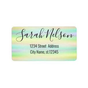 Modern Green Holographic Label