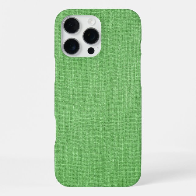 Modern Green Jute Pattern iPhone Case (Back)