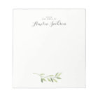 Modern Green Leaf Personalised Stationery