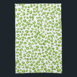 Modern Green Leopard Pattern Animal Print Tea Towel<br><div class="desc">Decorate your kitchen with this cool towel. Makes a great housewarming,  birthday  or wedding gift! 
You can customise it and add text too.
Check my shop for lots more colours and patterns!</div>