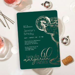 Modern Green Margarita Fiesta 60th Birthday Party