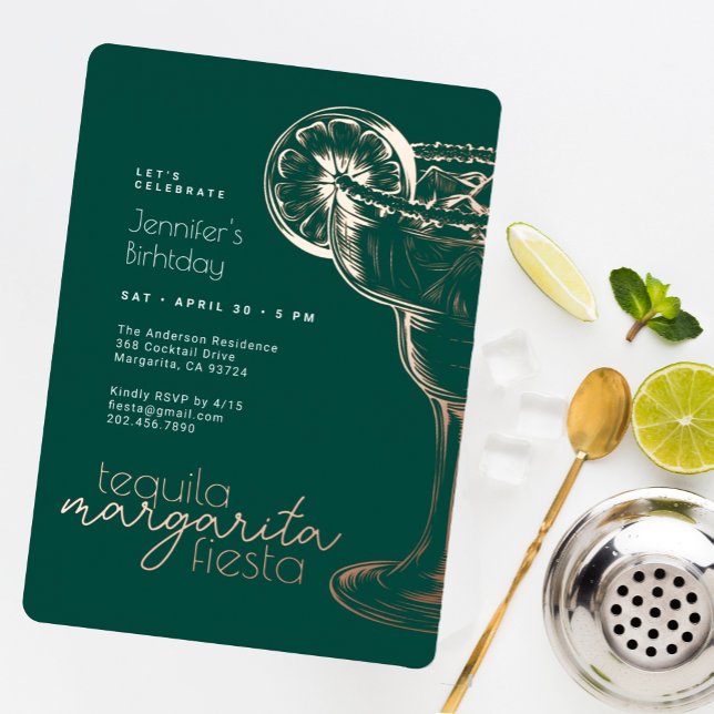 Modern Green Margarita Fiesta Birthday Party (Creator Uploaded)